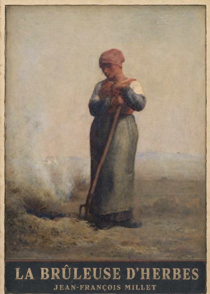 Jean-François Millet La Brûleuse D'herbes No3 - Affiche
