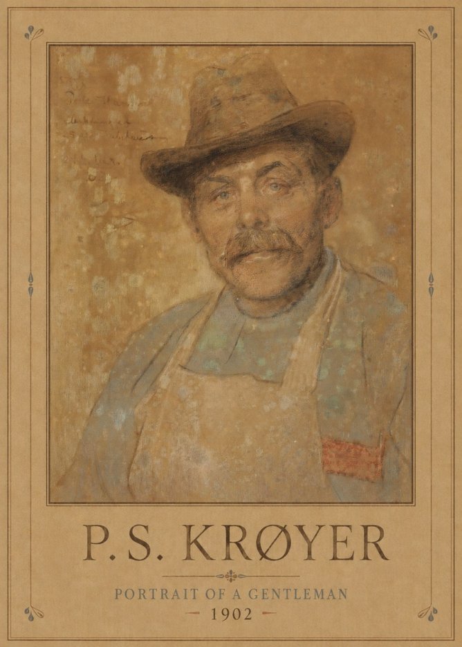 P.S. Krøyer Portrait of a Gentleman No1 - Affiche
