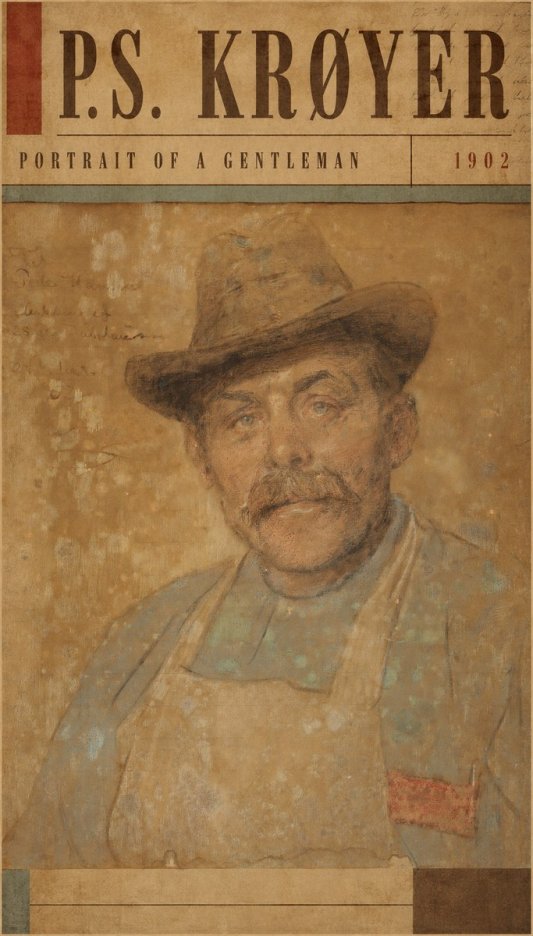 P.S. Krøyer Portrait of a Gentleman No4 - Affiche
