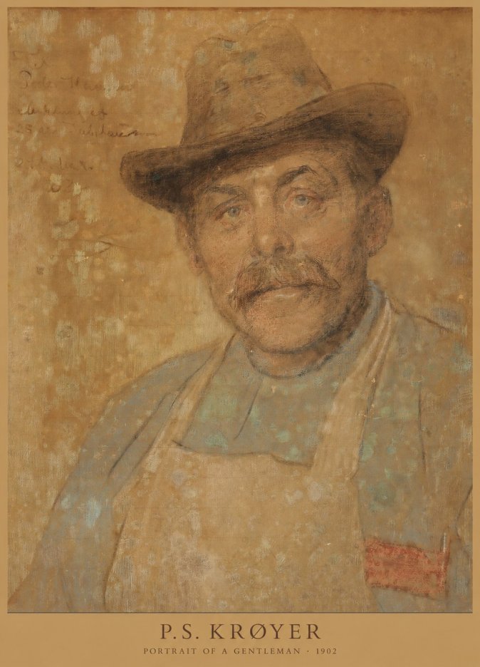P.S. Krøyer Portrait of a Gentleman No6 - Affiche