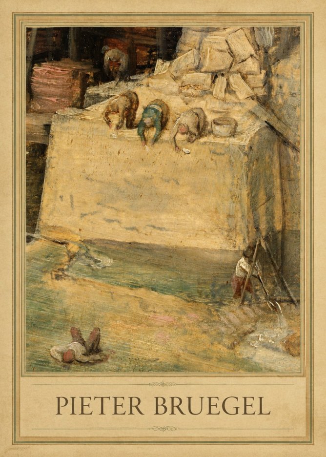 Pieter Bruegel Figures on the Embankment No5 - Affiche