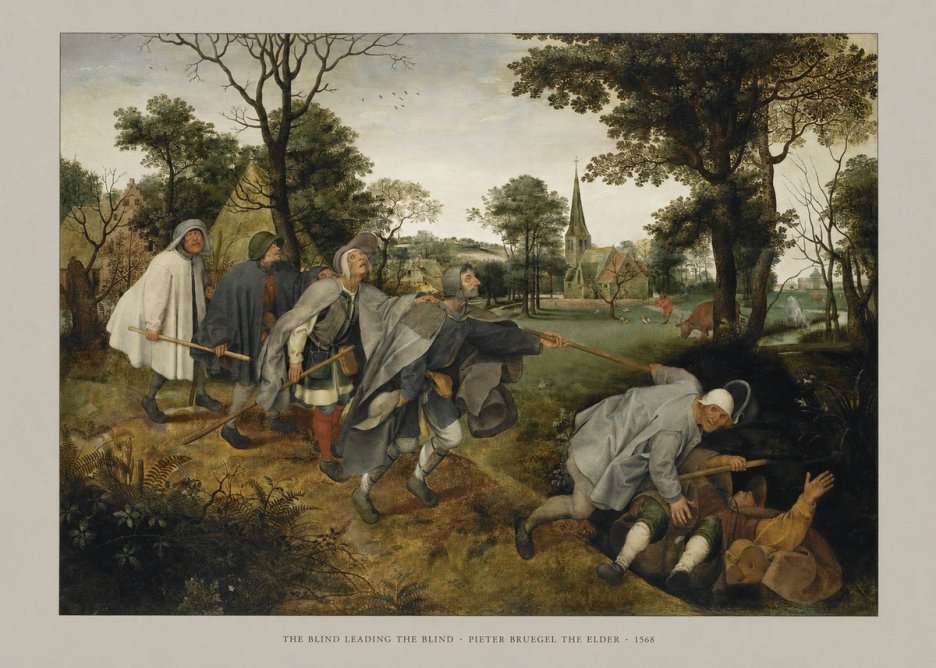 Pieter Bruegel The Blind Leading the Blind I No5 - Affiche