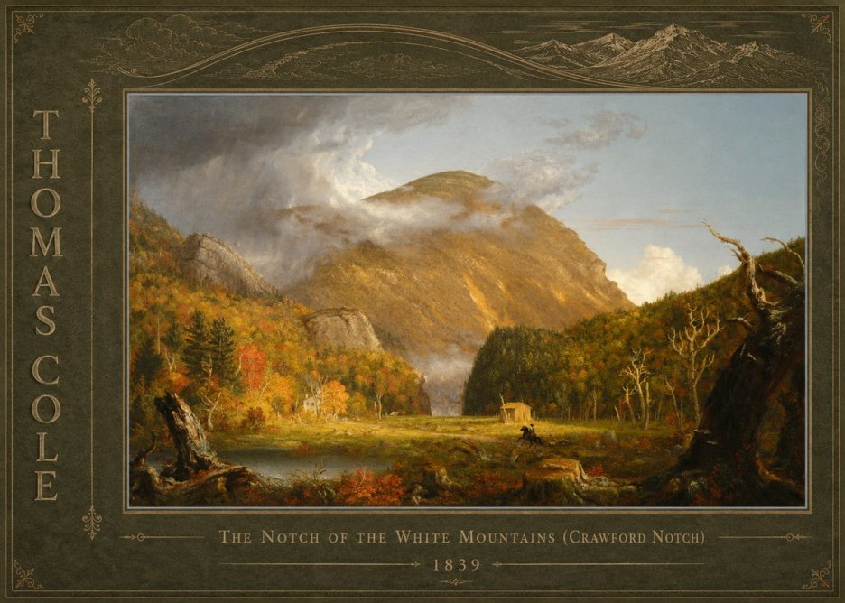 Thomas Cole The Notch of the White Mountains (Crawford Notch) No4 - Affiche