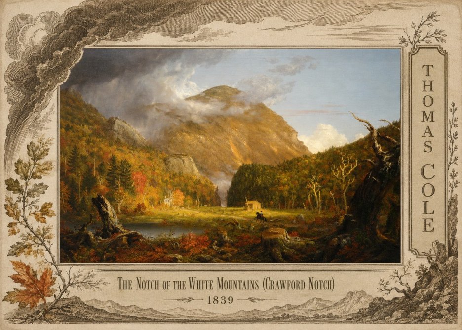 Thomas Cole The Notch of the White Mountains (Crawford Notch) No5 - Affiche