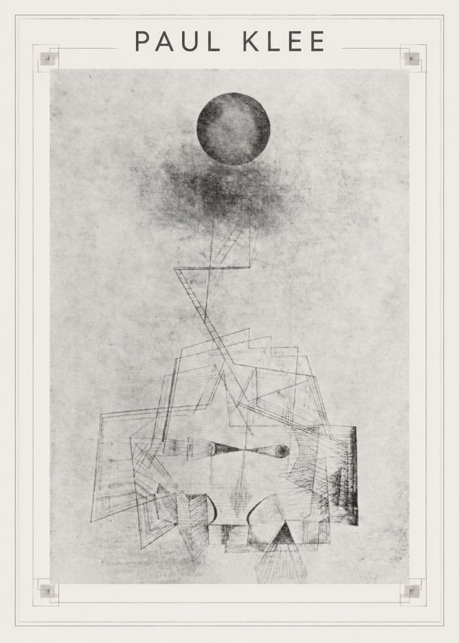 Paul Klee Abstract Study with Sphere and Ladder No1 - Affiche