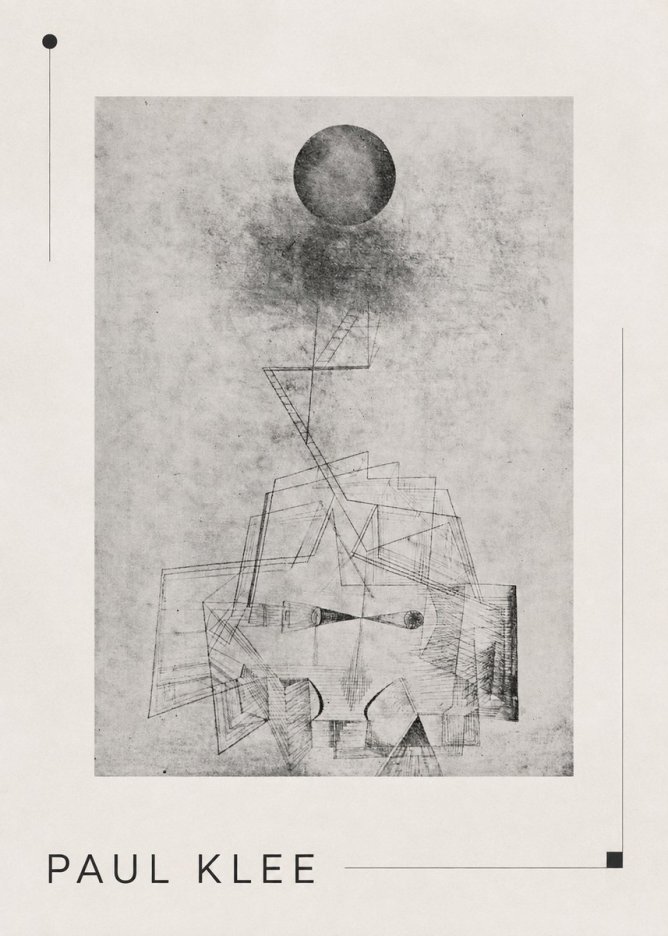 Paul Klee Abstract Study with Sphere and Ladder No3 - Affiche