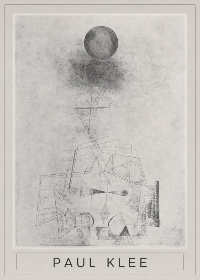 Paul Klee Abstract Study with Sphere and Ladder No5 - Affiche