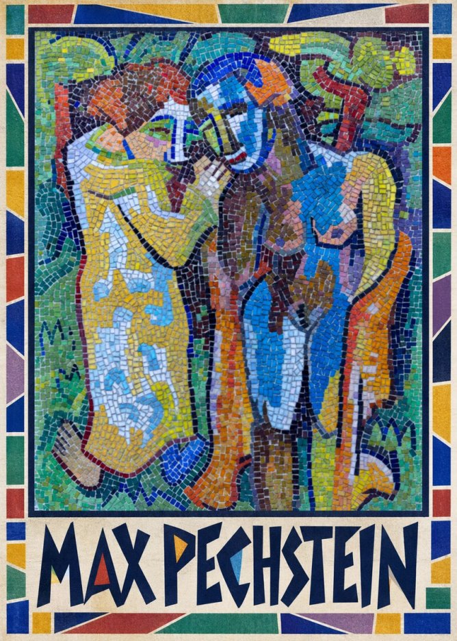 Max Pechstein Couple in Mosaic No3 - Affiche