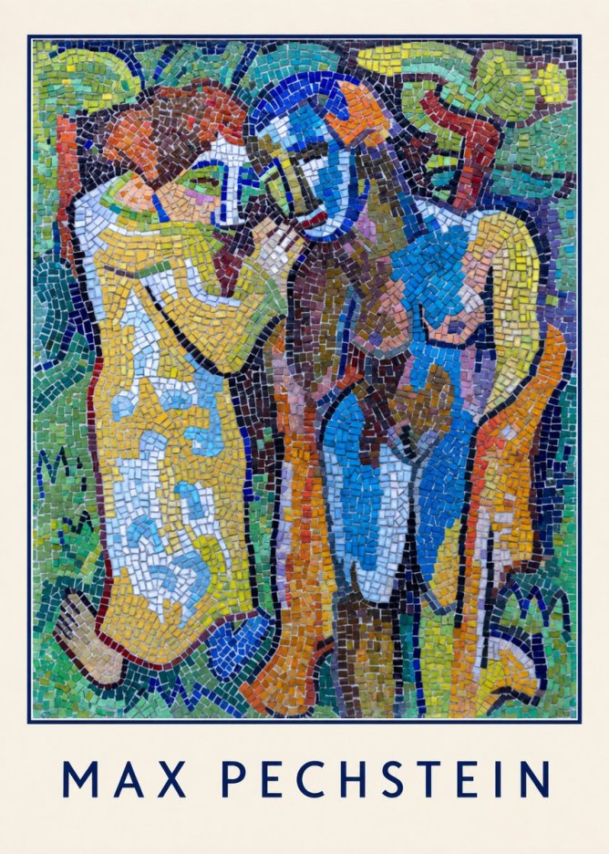 Max Pechstein Couple in Mosaic No4 - Affiche