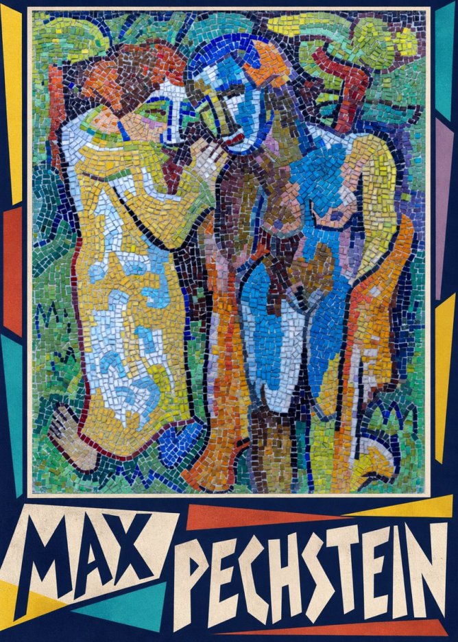 Max Pechstein Couple in Mosaic No6 - Affiche