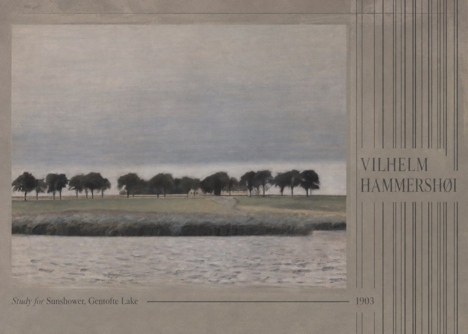 Vilhelm Hammershøi Study for Sunshower, Gentofte Lake No4 - Affiche