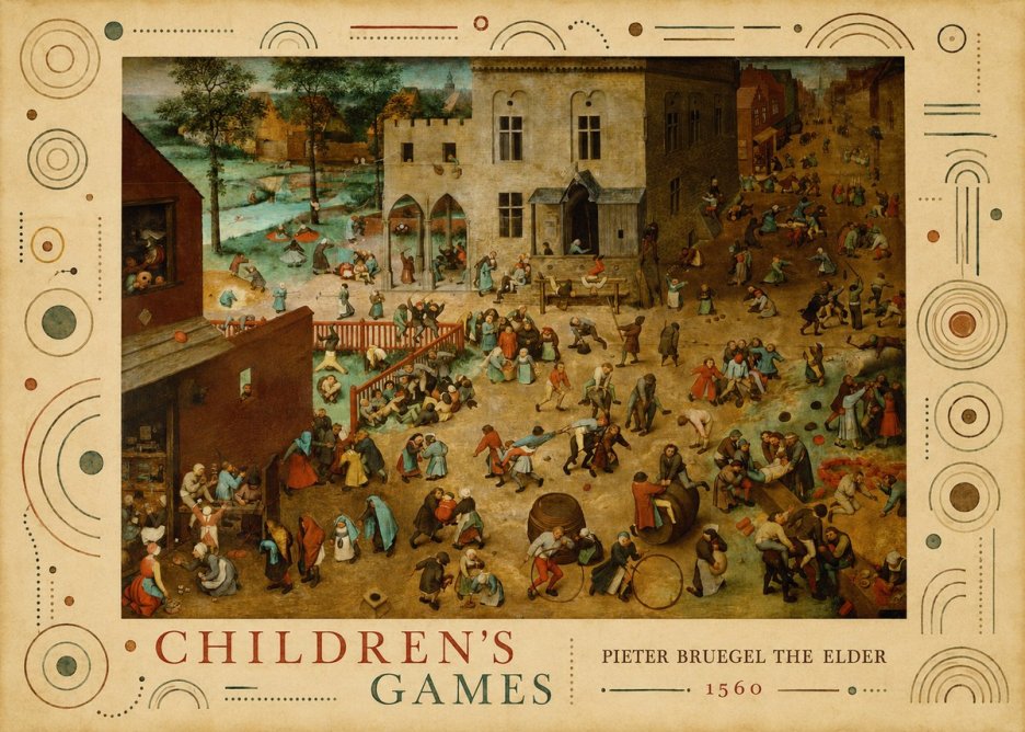 Pieter Bruegel Children's Games II No3 - Affiche