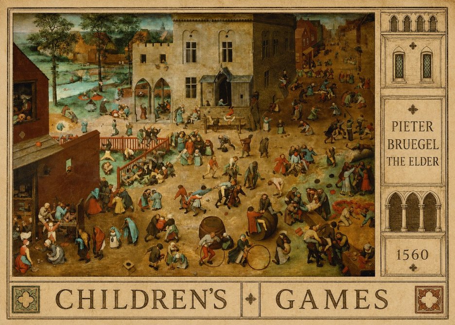 Pieter Bruegel Children's Games II No4 - Affiche