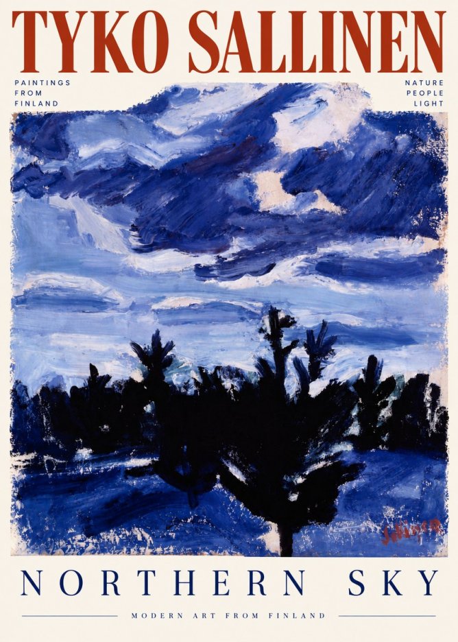 Tyko Sallinen Northern Sky No5 - Affiche