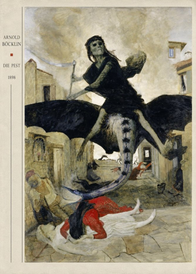 Arnold Böcklin Die Pest II No4 - Affiche