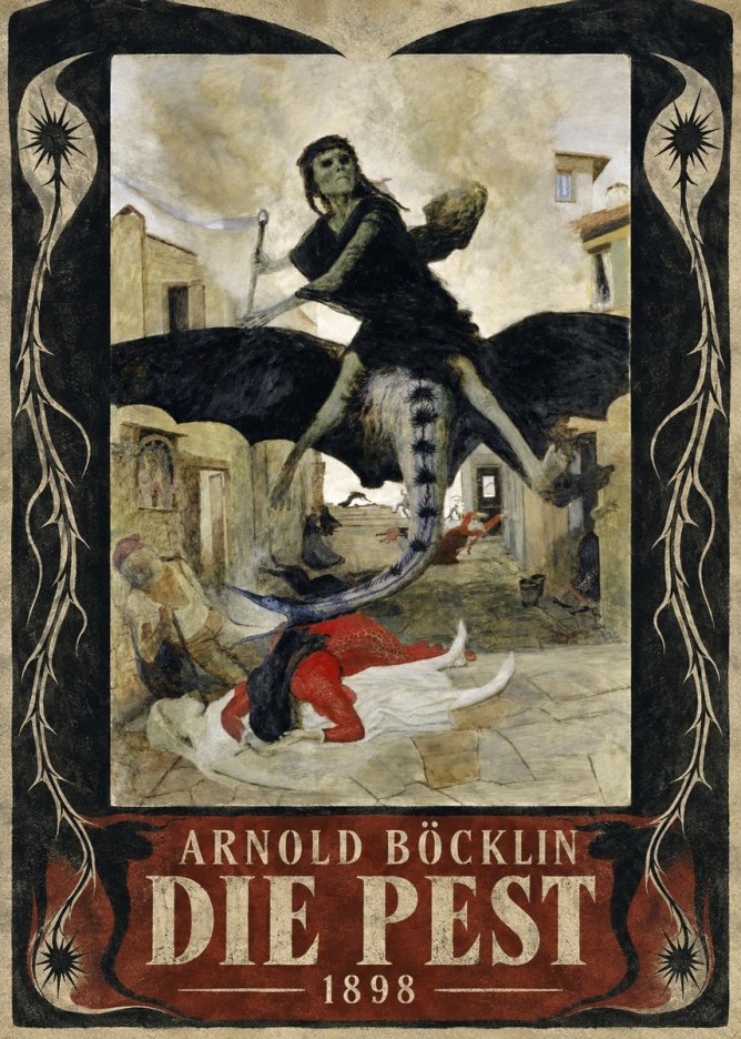 Arnold Böcklin Die Pest II No5 - Affiche