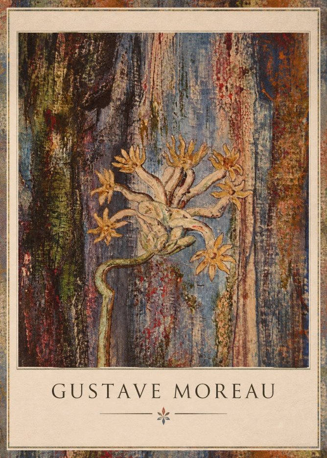 Gustave Moreau Fleur Mystérieuse No1 - Affiche