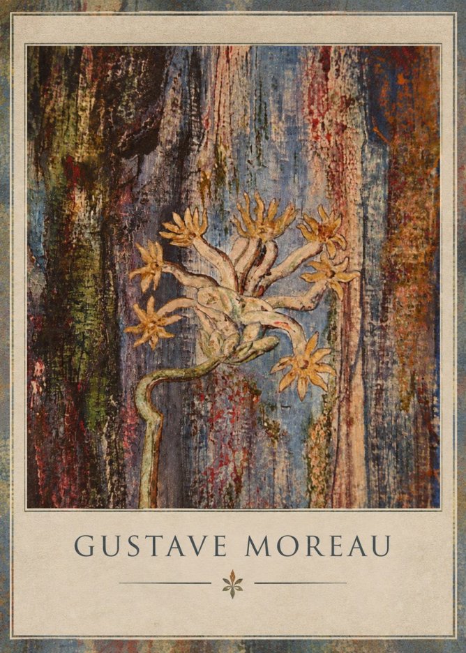 Gustave Moreau Fleur Mystérieuse No2 - Affiche