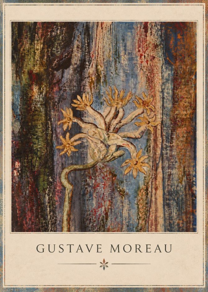 Gustave Moreau Fleur Mystérieuse No3 - Affiche