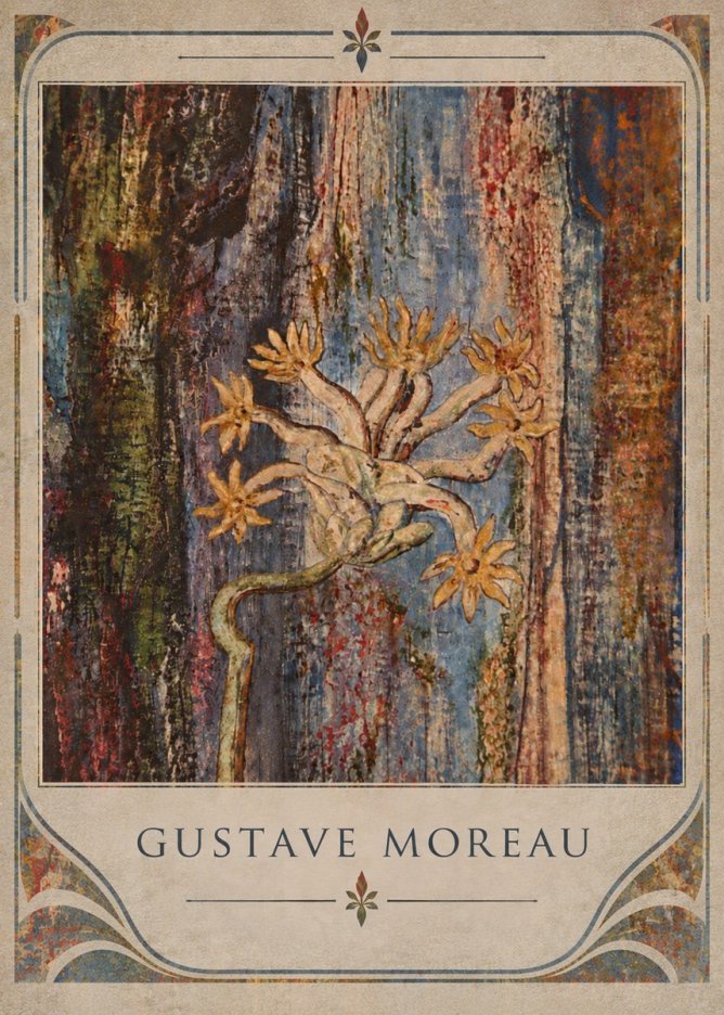 Gustave Moreau Fleur Mystérieuse No5 - Affiche