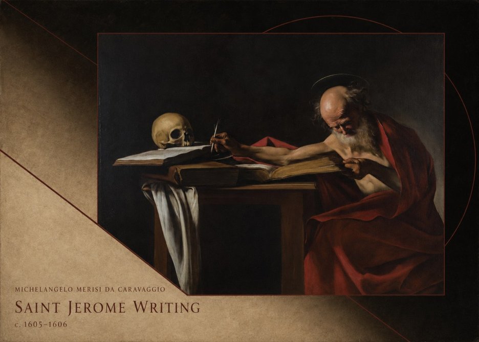 Michelangelo Merisi da Caravaggio Saint Jerome Writing I No3 - Affiche