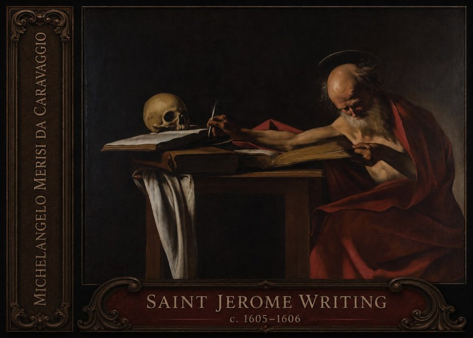 Michelangelo Merisi da Caravaggio Saint Jerome Writing I No4 - Affiche