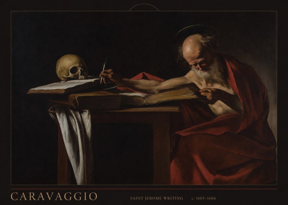 Michelangelo Merisi da Caravaggio Saint Jerome Writing I No5 - Affiche