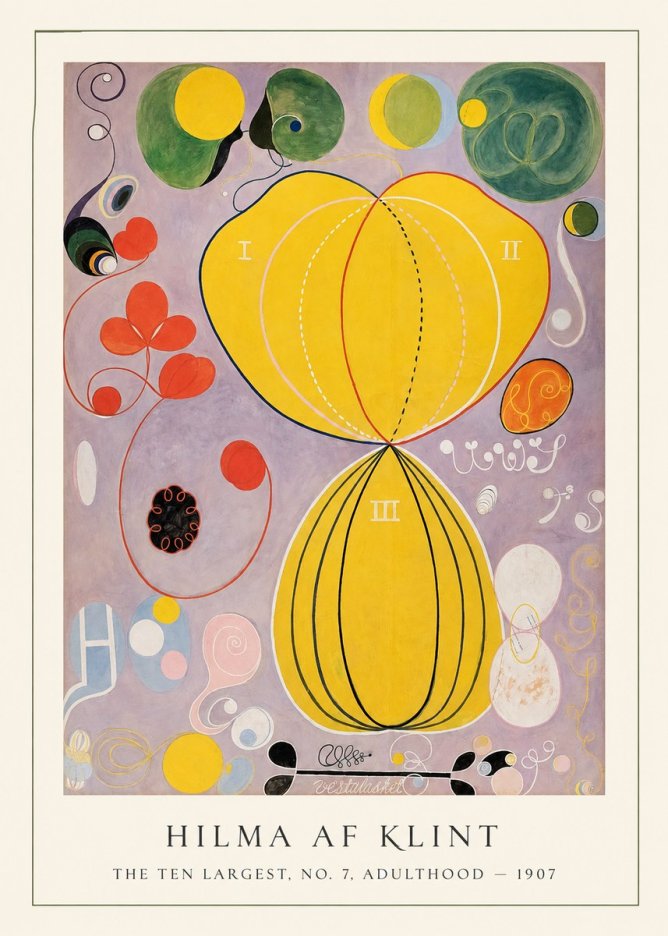 Hilma af Klint The Ten Largest, No. 7, Adulthood No1 - Affiche
