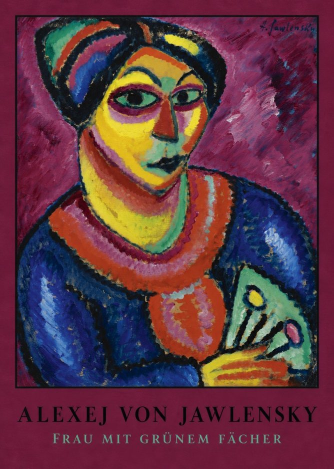 Alexej von Jawlensky Frau Mit Grünem Fächer No4 - Affiche