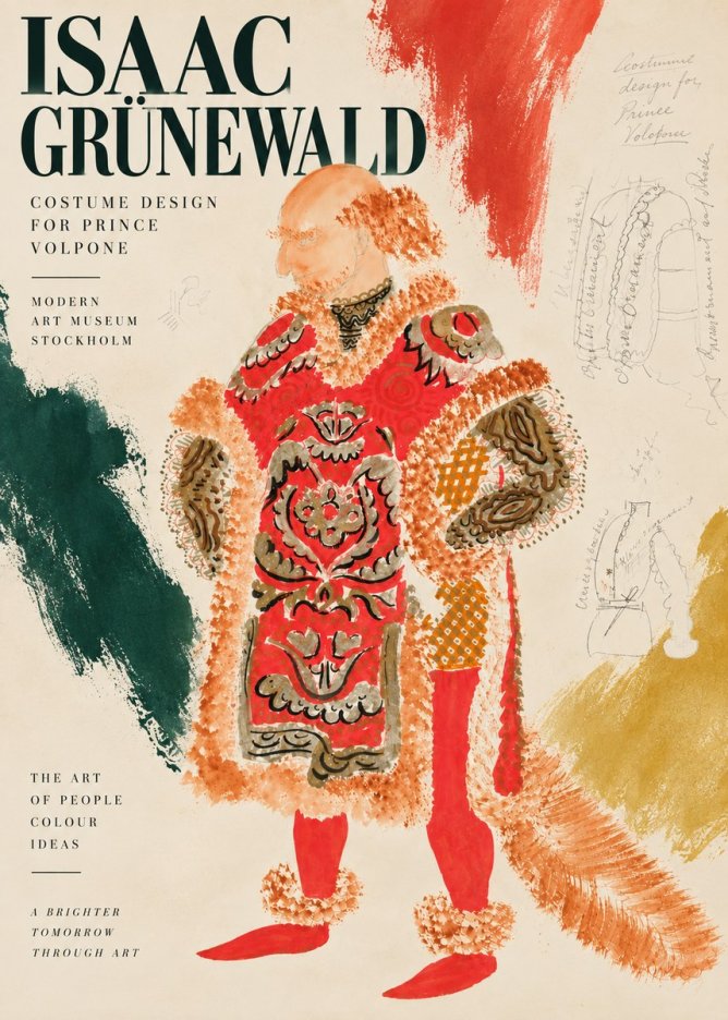 Isaac Grünewald Costume Design for a Theatre Production No5 - Affiche