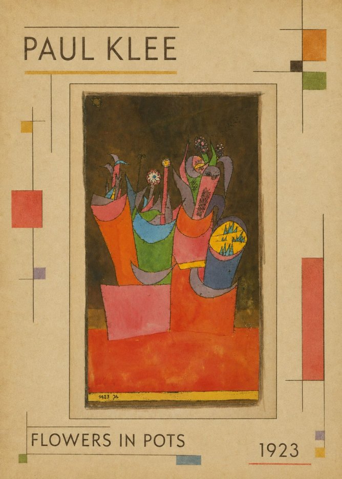Paul Klee Flowers in Pots No1 - Affiche