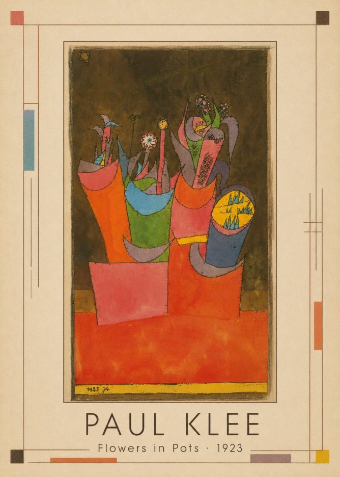 Paul Klee Flowers in Pots No6 - Affiche