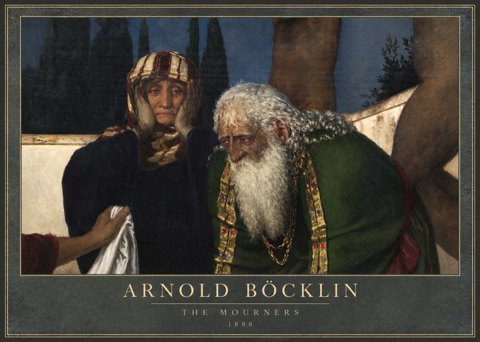 Arnold Böcklin Lamentation over the Dead Christ No3 - Affiche