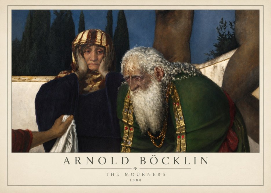 Arnold Böcklin Lamentation over the Dead Christ No4 - Affiche