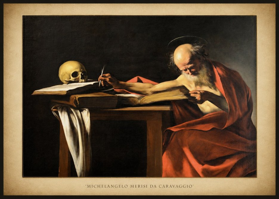 Michelangelo Merisi da Caravaggio Saint Jerome Writing II No4 - Affiche