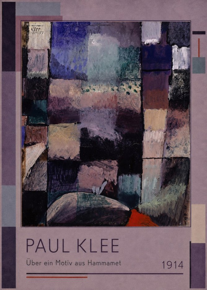 Paul Klee Über Ein Motiv Aus Hammamet No1 - Affiche