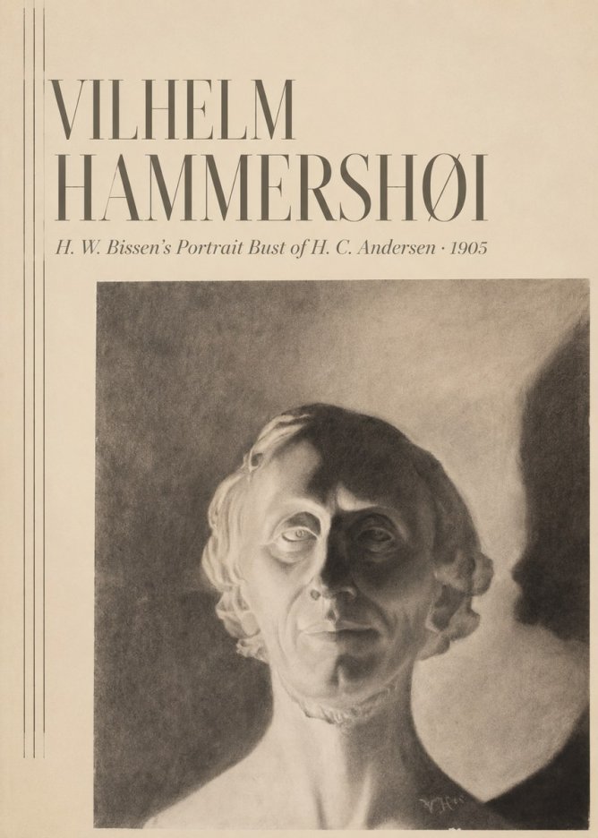 Vilhelm Hammershøi H. W. Bissen's Portrait Bust of H. C. Andersen No3 - Affiche