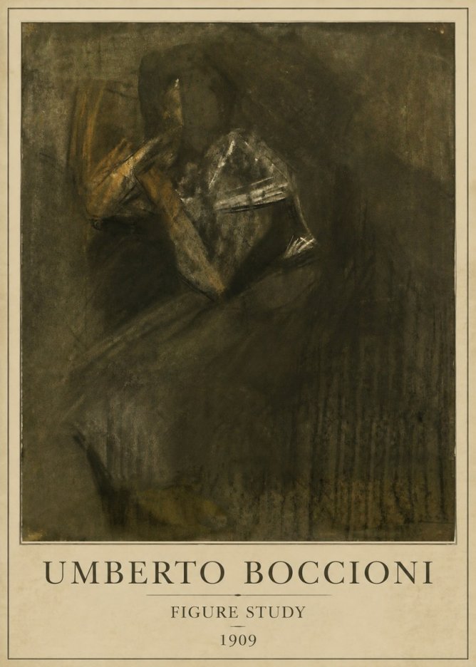 Umberto Boccioni Figure Study I No1 - Affiche