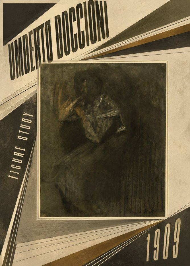 Umberto Boccioni Figure Study I No5 - Affiche