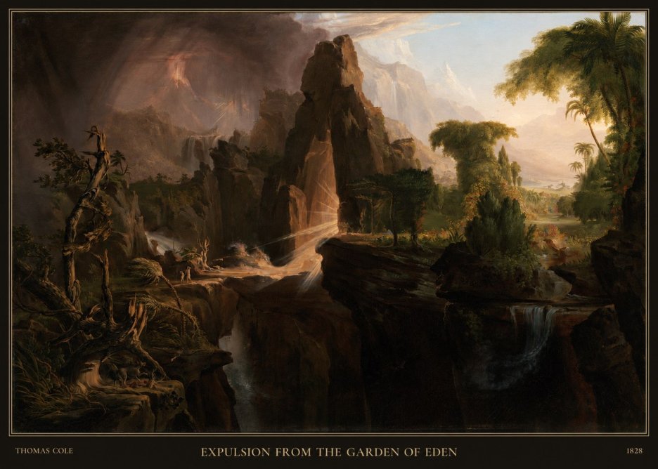 Thomas Cole Expulsion from the Garden of Eden II No5 - Affiche