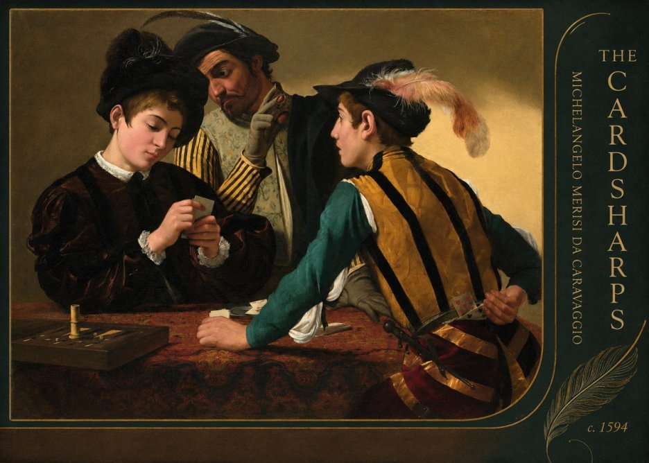 Michelangelo Merisi da Caravaggio The Cardsharps III No5 - Affiche