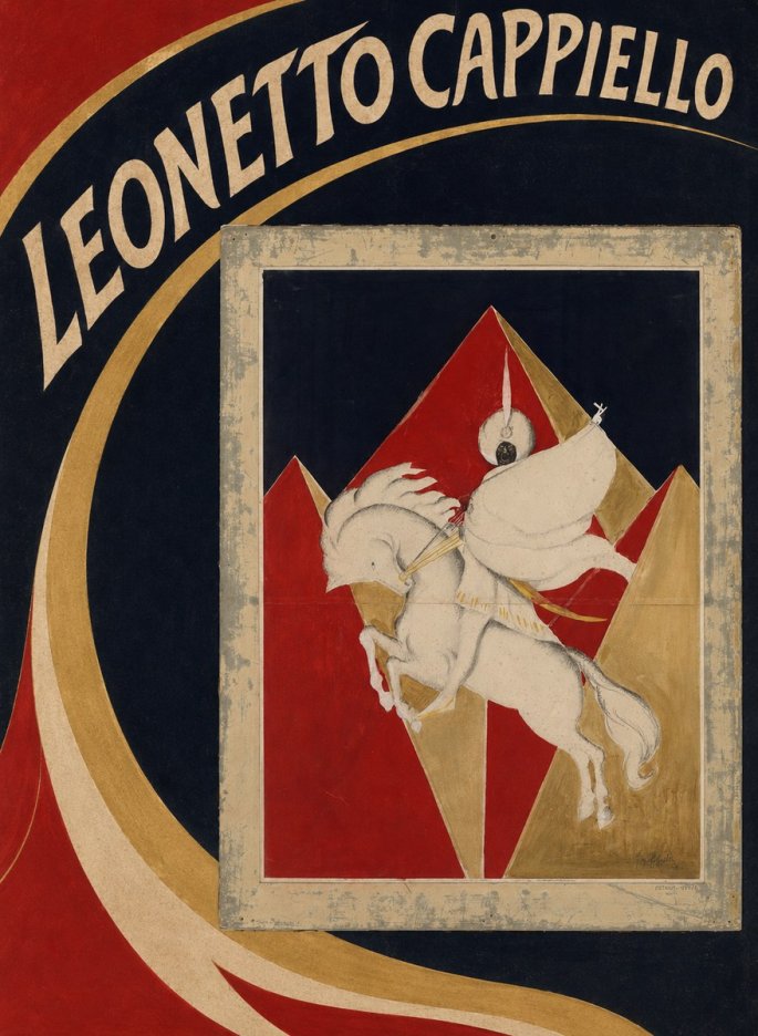 Leonetto Cappiello Rider on a White Horse No3 - Affiche