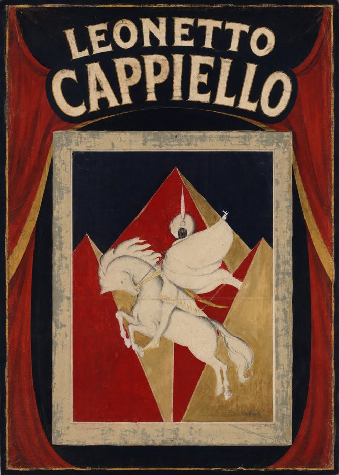 Leonetto Cappiello Rider on a White Horse No5 - Affiche