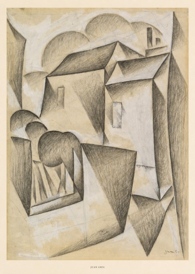 Juan Gris Houses in Paris No5 - Affiche
