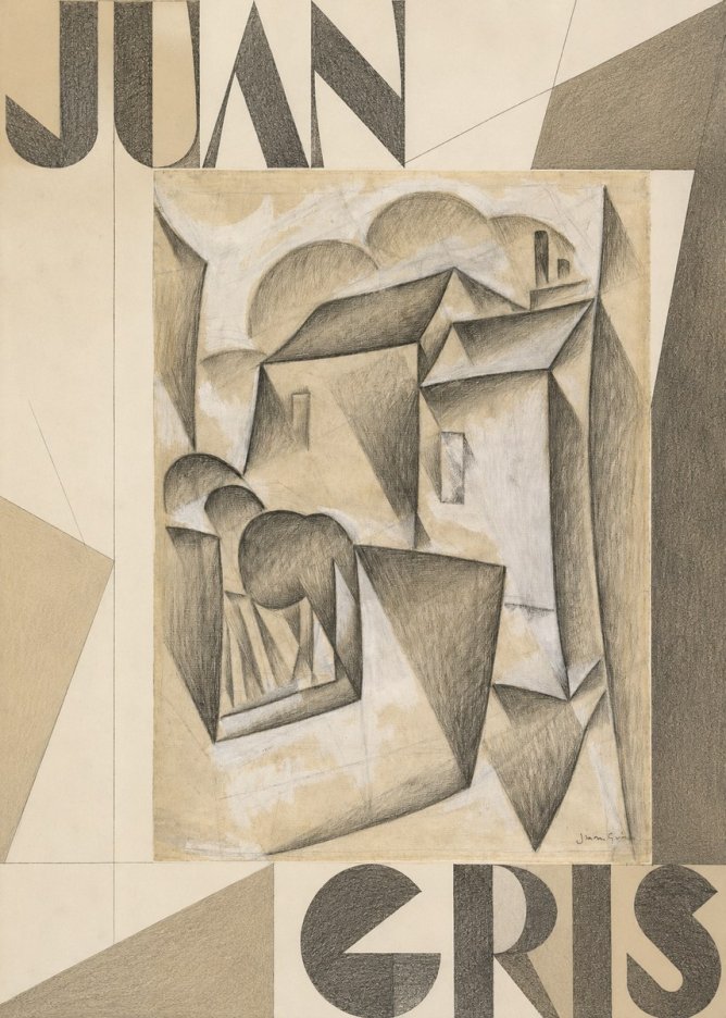 Juan Gris Houses in Paris No6 - Affiche