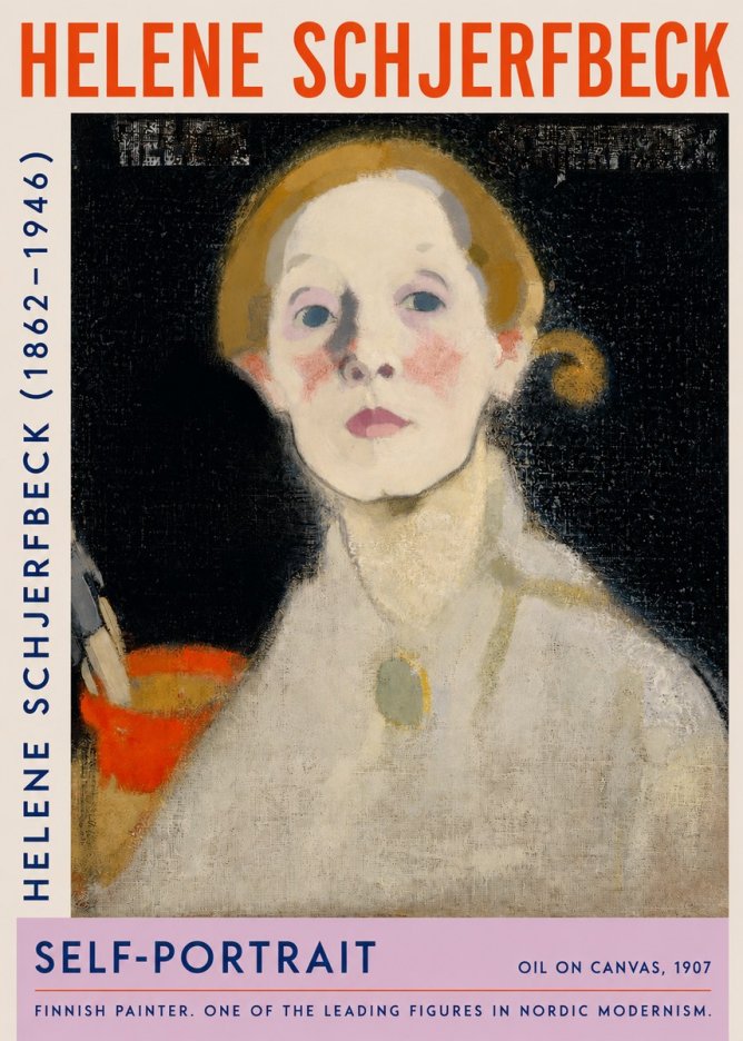 Helene Schjerfbeck Self-portrait No2 - Affiche
