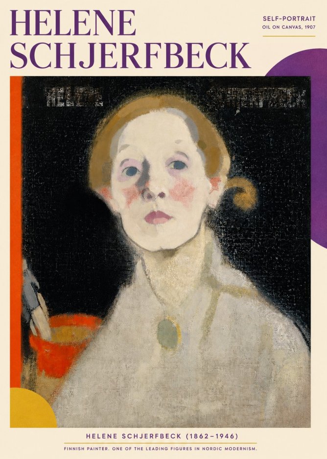 Helene Schjerfbeck Self-portrait No3 - Affiche