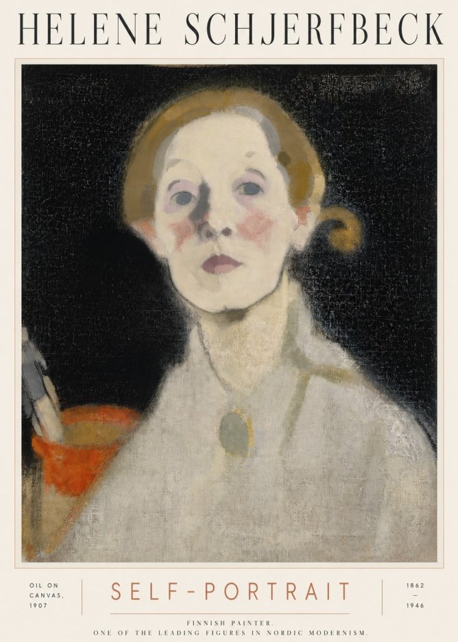 Helene Schjerfbeck Self-portrait No6 - Affiche
