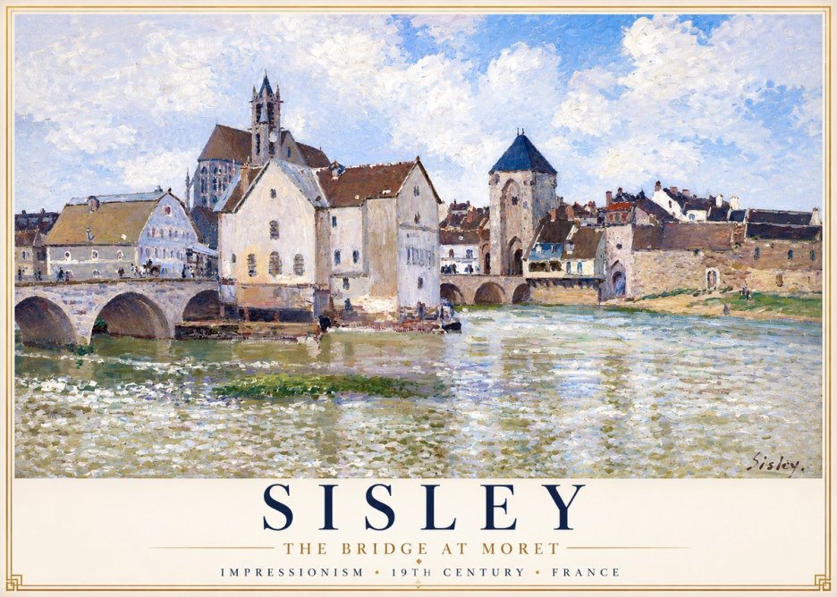 Sisley Moret-sur-loing No2 - Affiche