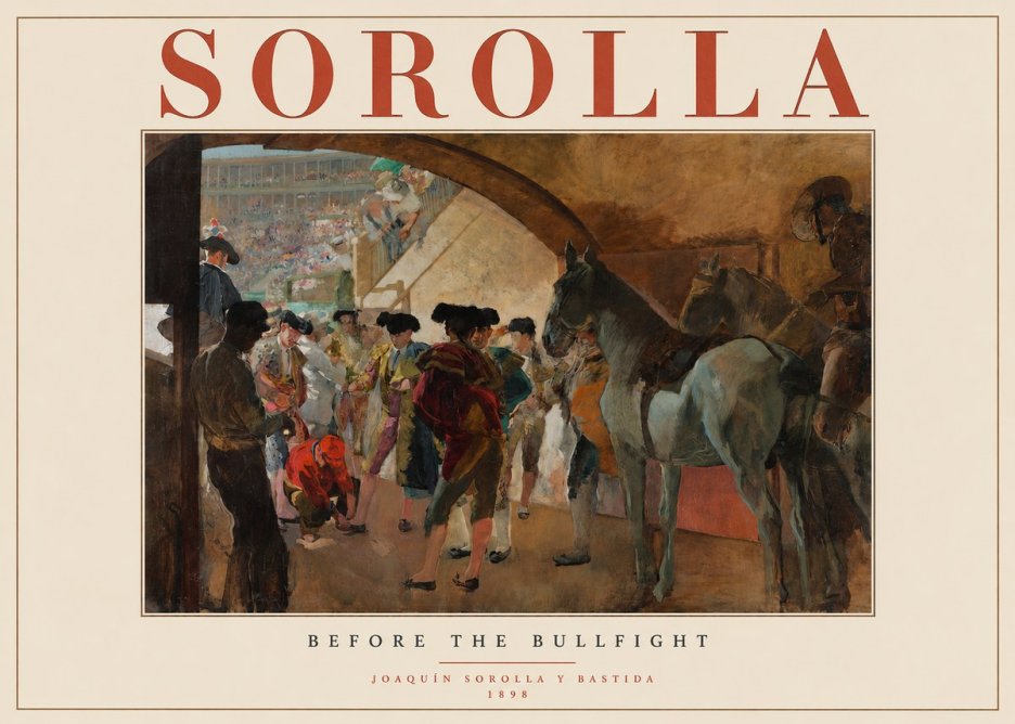 Sorolla Before the Bullfight No2 - Affiche